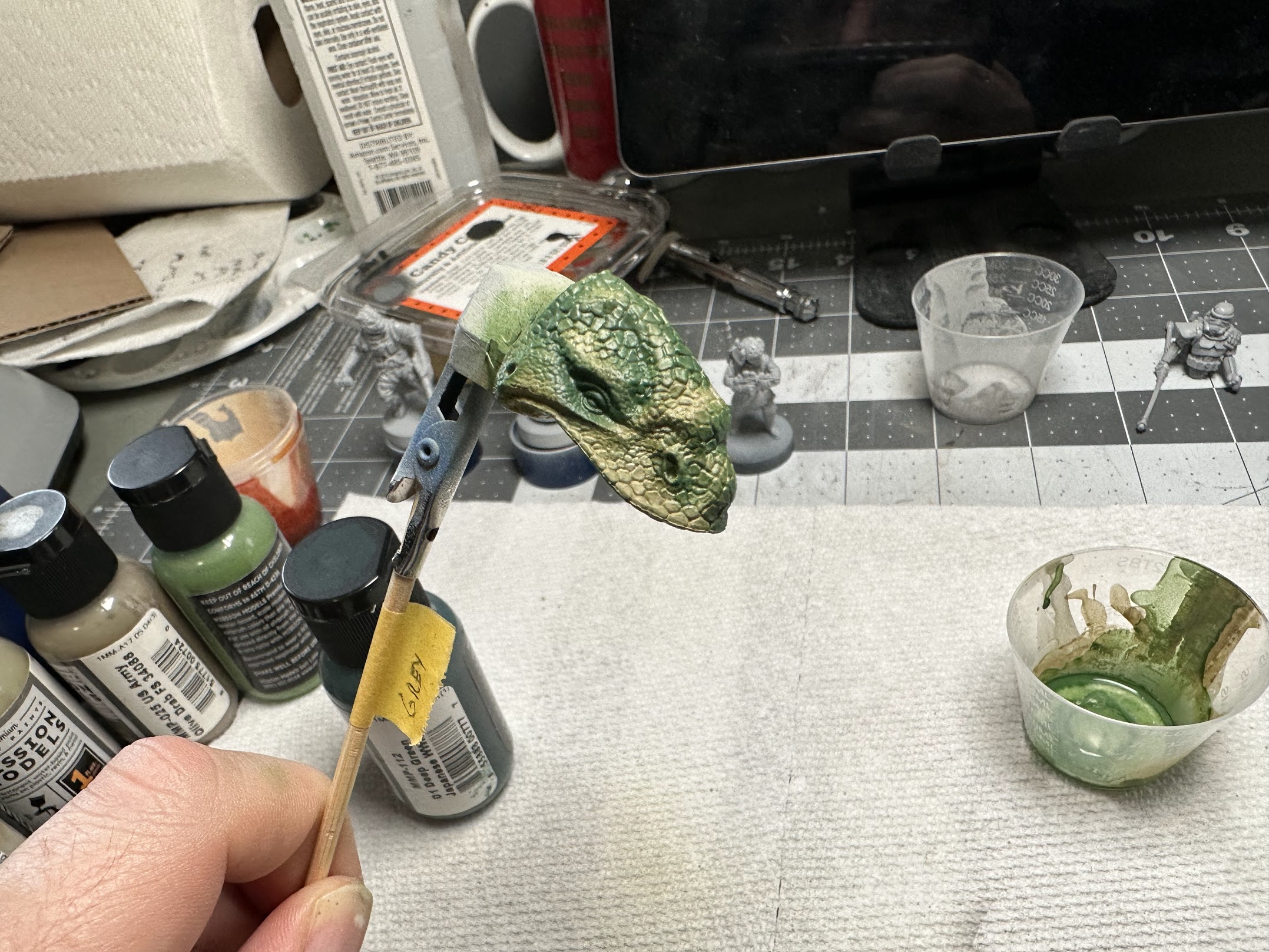Photo of a Dewback head being painted