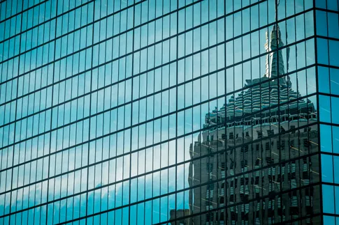 Reflection in Hancock Tower